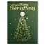 100 mg Gold in Greeting Card - Green Merry Christmas Tree