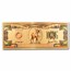 100 Milligram The North Pole Holiday Gold Bill (Rudolph)