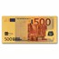 100 Milligrams €500 Gold Aurum Note 24K