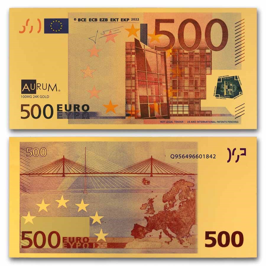 Buy 100 Milligrams €500 Gold Aurum Note 24K | APMEX