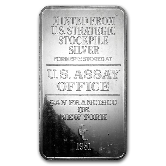 100 oz Pressed Silver Bar - U.S. Assay Office 100 oz Pressed Silver Bar - U.S. Assay Office