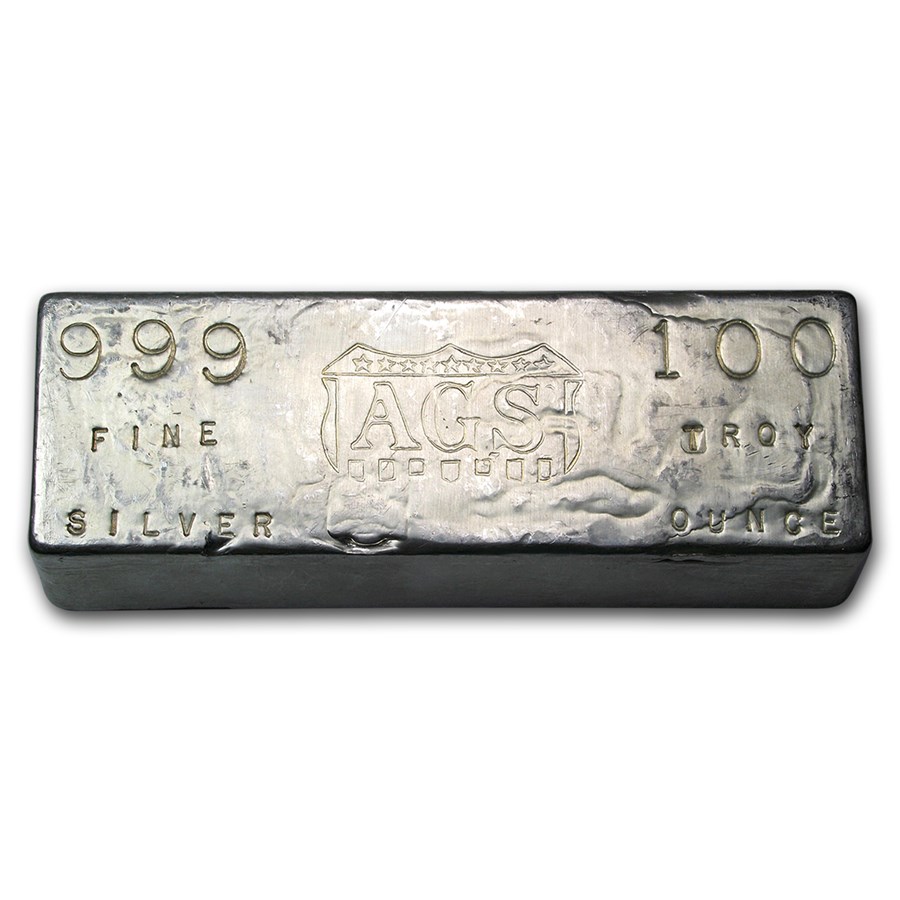Buy 100 oz Silver Bar AGS APMEX