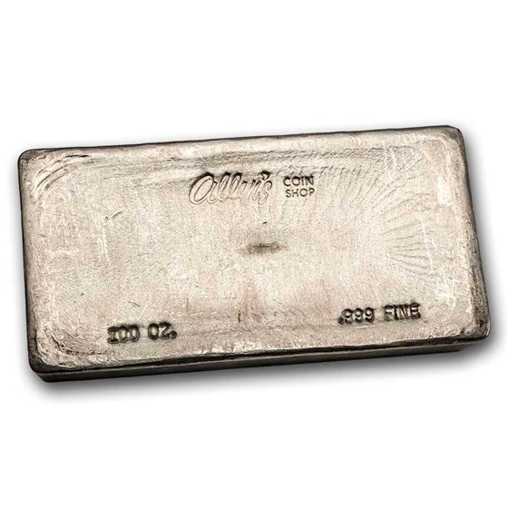 100 oz Silver Bar -Allen's Coin Shop