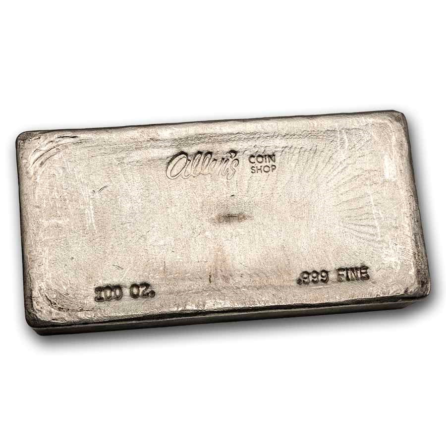 100 oz Silver Bar -Allen's Coin Shop
