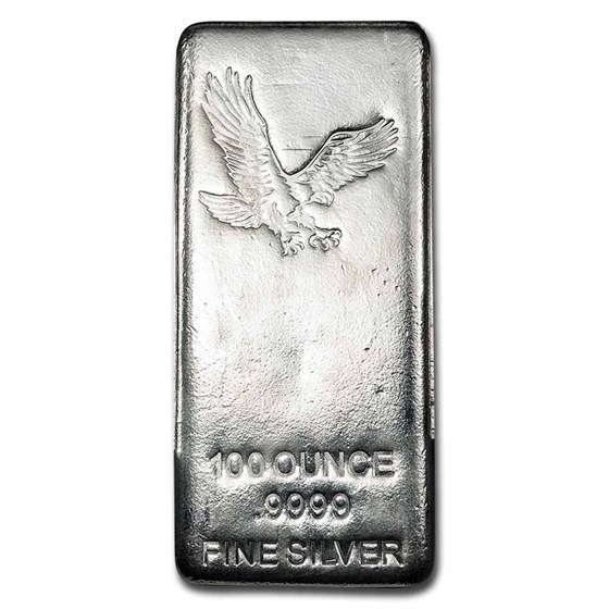100 oz Silver Bar - American Bald Eagle 100 oz Silver Bar - American Bald Eagle