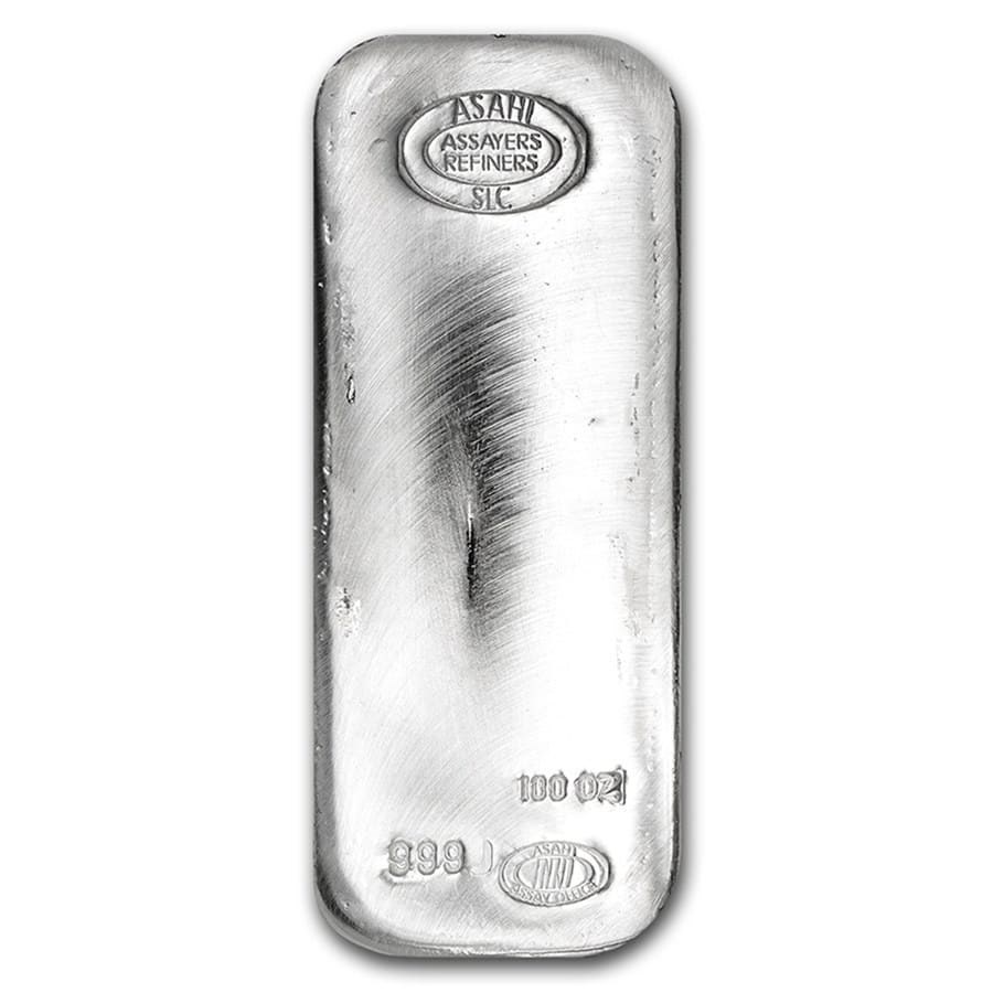 100 oz Silver Bar - Asahi