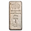 100 oz Silver Bar - Credit Suisse w/ COA
