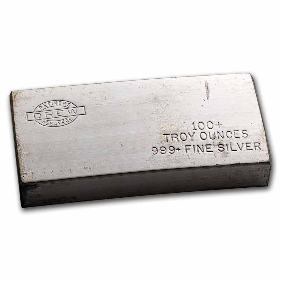 100 oz Silver Bar - Drew Silver Corp.