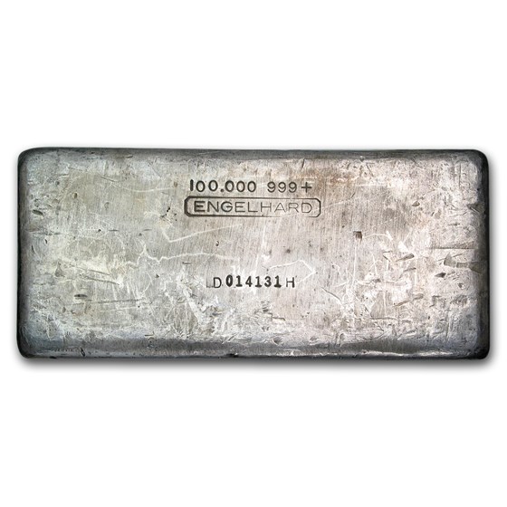 100 oz Silver Bar - Engelhard (1st Series, 6-Digit Serial #) 100 oz Silver Bar - Engelhard (1st Series, 6-Digit Serial #)