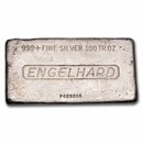 100 oz Silver Bar - Engelhard (5th Series "P")