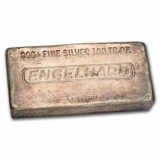 100 oz Silver Bar - Engelhard (6th Series "P")