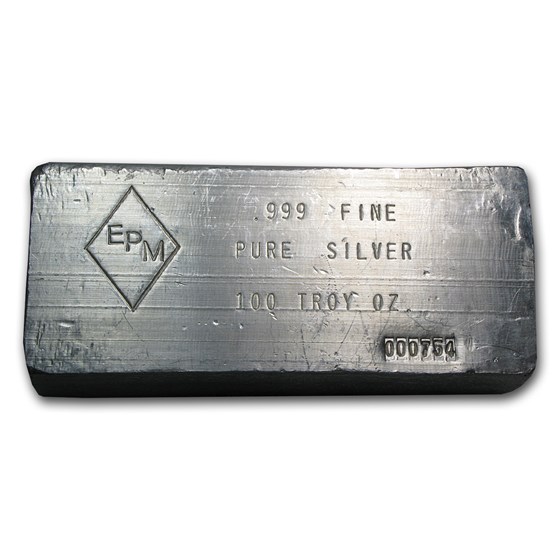 100 oz Silver Bar - EPM 100 oz Silver Bar - EPM