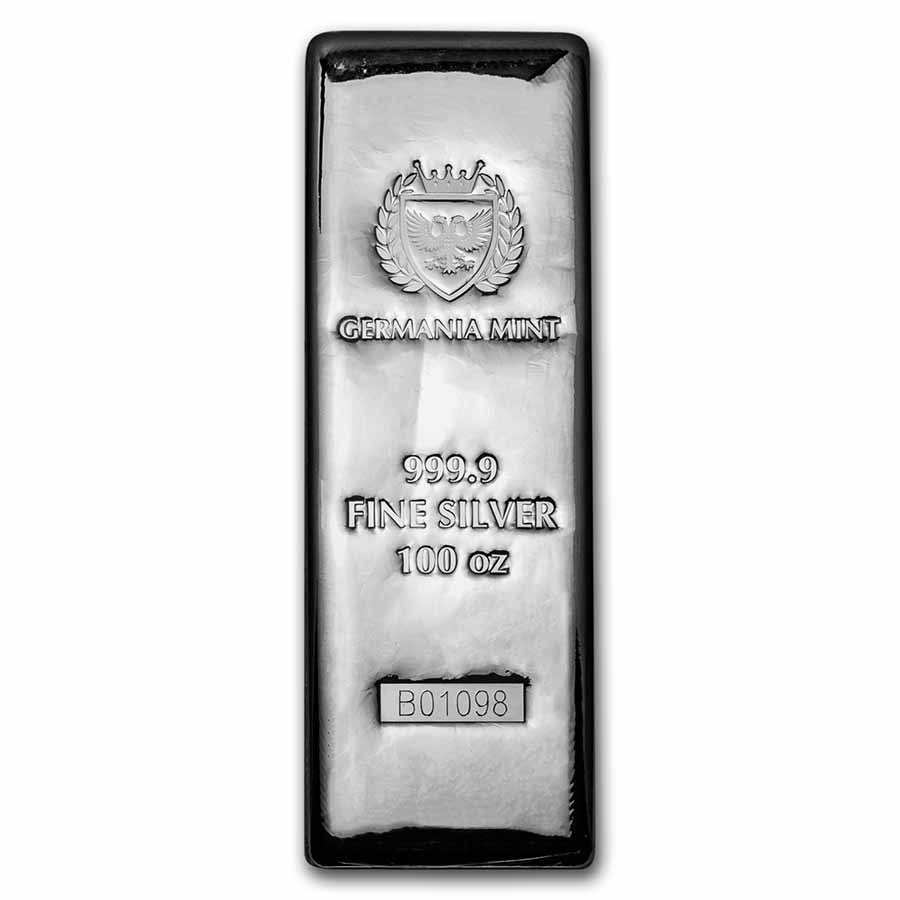 Buy 100 Oz Silver Bar Germania Mint Serialized Apmex