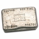 100 oz Silver Bar - Handy & Harman