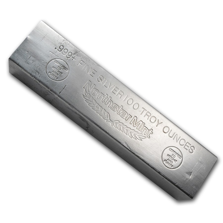 Buy 100 oz Silver Bar Northstar Mint APMEX