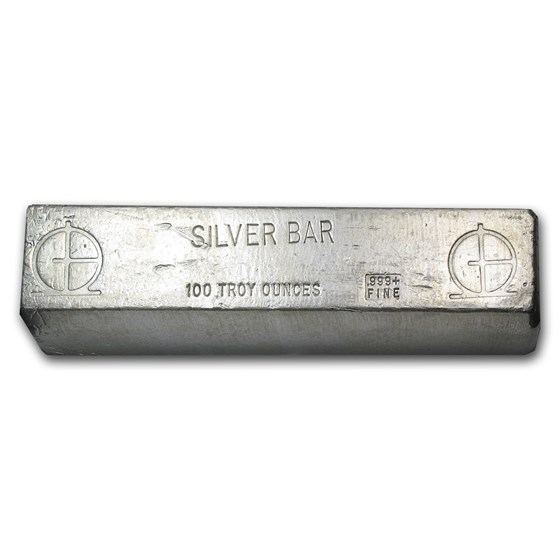 100 oz Silver Bar - Omega M & B Mining