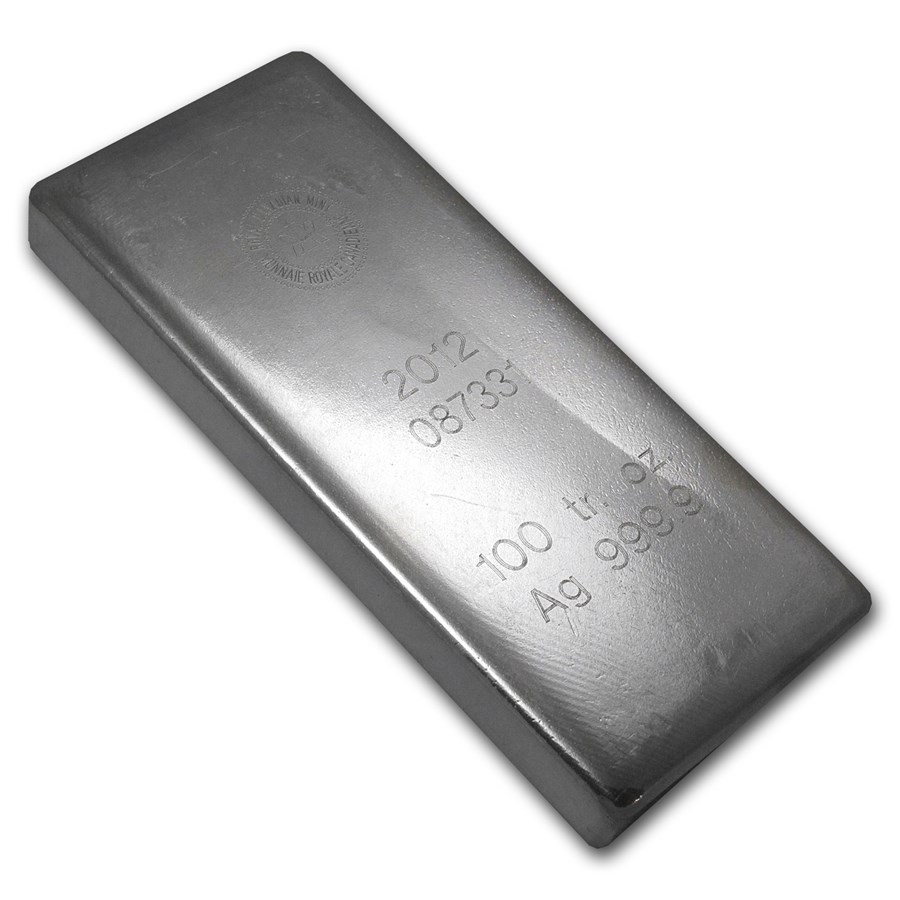 Buy 100 oz Silver Bar Royal Canadian Mint (2012/.9999 Fine) APMEX