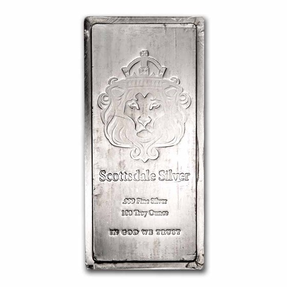 100 oz Silver Bar - Scottsdale Mint (Stackable) 100 oz Silver Bar - Scottsdale Mint (Stackable)