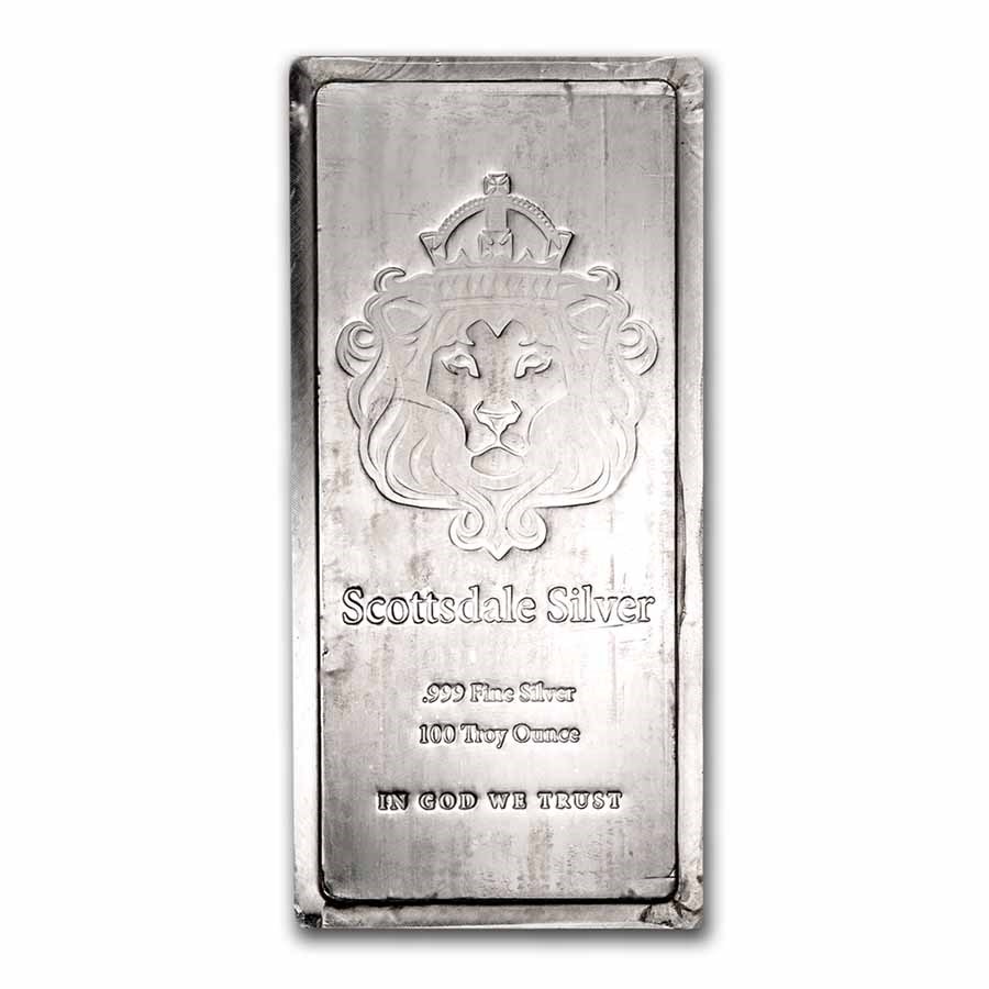 100 oz Silver Bar - Scottsdale Mint Stacker®