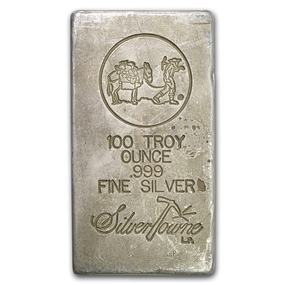 100 oz Silver Bar - SilverTowne (Poured) 100 oz Silver Bar - SilverTowne (Poured)