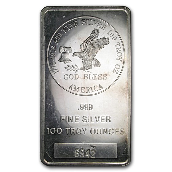 100 oz Silver Bar - Tri-State Mint 100 oz Silver Bar - Tri-State Mint