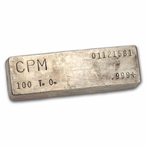 100 oz Silver Bar - Vintage CPM 100 oz Silver Bar - Vintage CPM