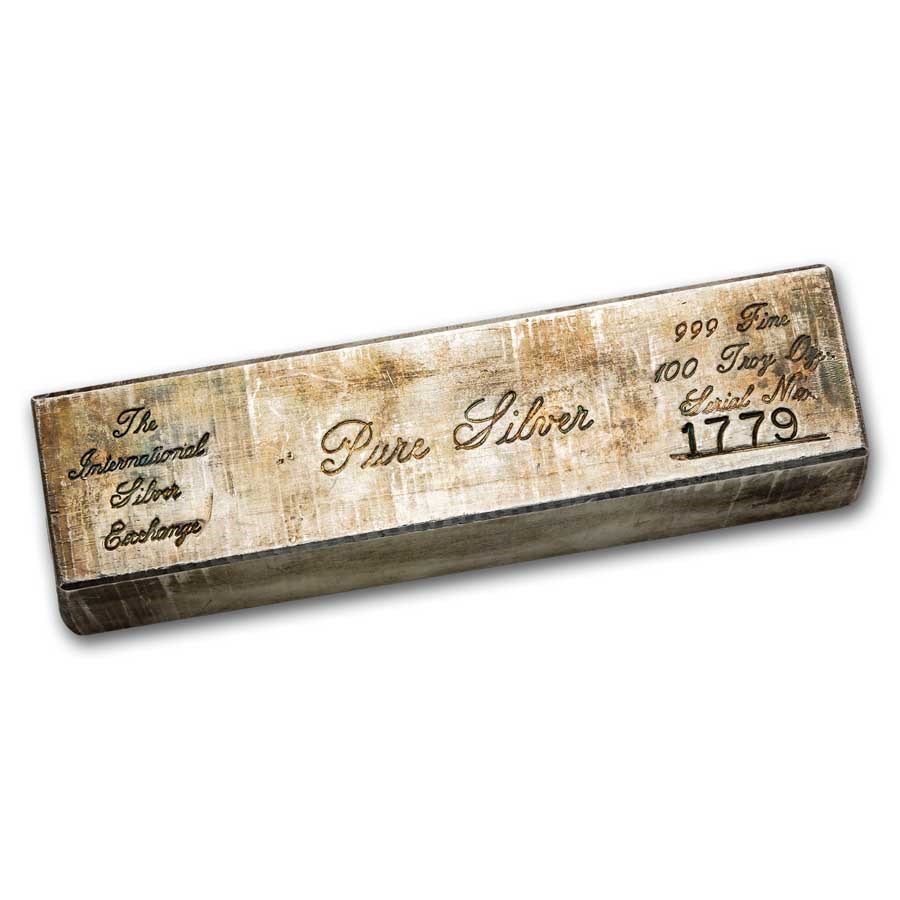 100 oz Silver Vintage Bar - The International Silver Exchange