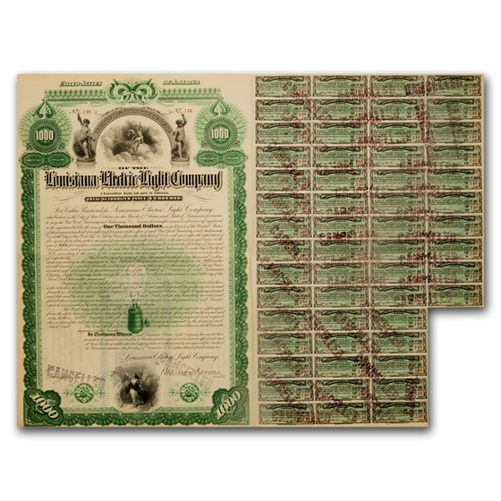 $1000 Bond - Louisiana Electric Light Company (1892) $1000 Bond - Louisiana Electric Light Company (1892)