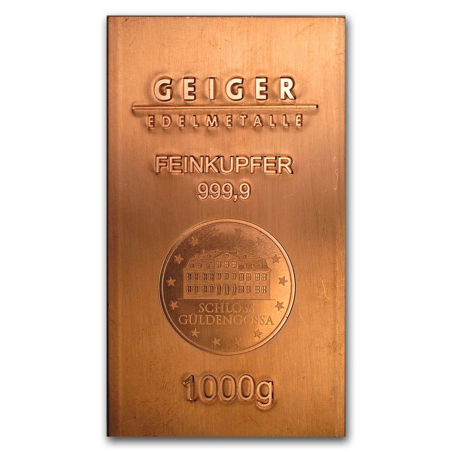 Buy 1000 g Copper Bar Geiger (Industry Line Series, OffQuality) APMEX