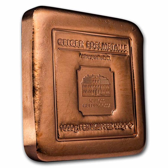 Buy 1000 gram Copper Bar Geiger (Poured, .9999 Fine) APMEX