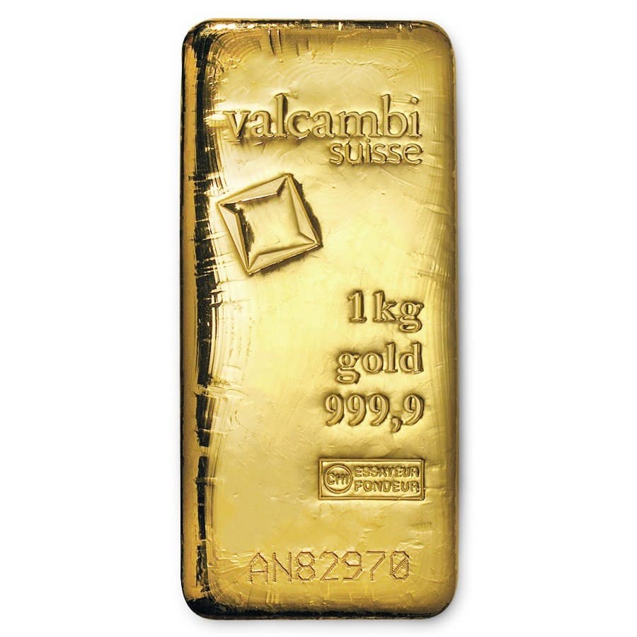1000 gram Gold Bar - Valcambi (Cast w/Assay)