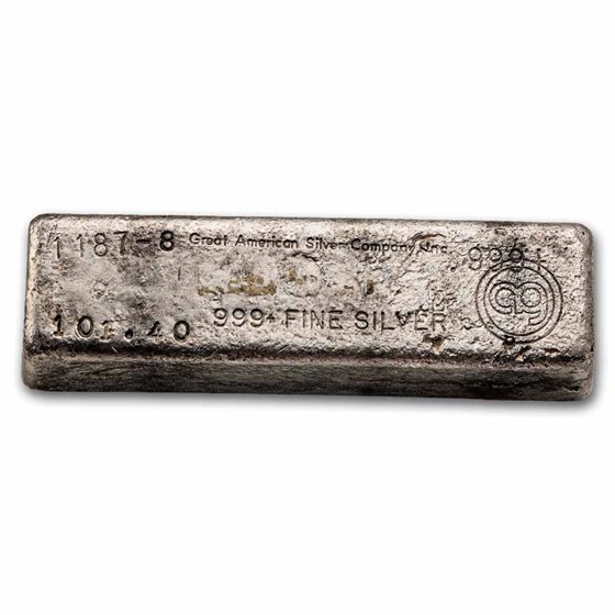 101.40 oz Silver Bar - Vintage Great American Silver Company (AG)