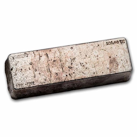 101.48 oz Silver Bar - WSR (Western States Refining) 101.48 oz Silver Bar - WSR (Western States Refining)
