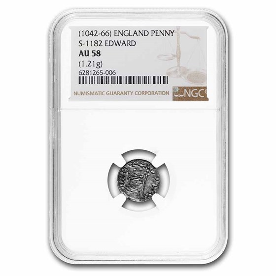 (1042-1066) Kingdom of England Silver Penny Edward AU-58 NGC (1042-1066) Kingdom of England Silver Penny Edward AU-58 NGC