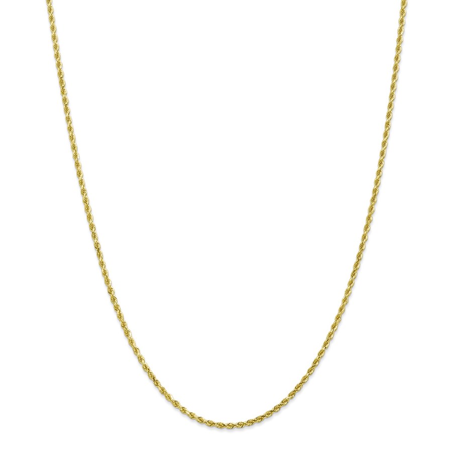 10K 2.25mm Diamond-Cut Rope Chain - 22 in.