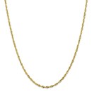 10K 2.5mm Diamond-Cut Lightweight Rope Chain - 18 in.