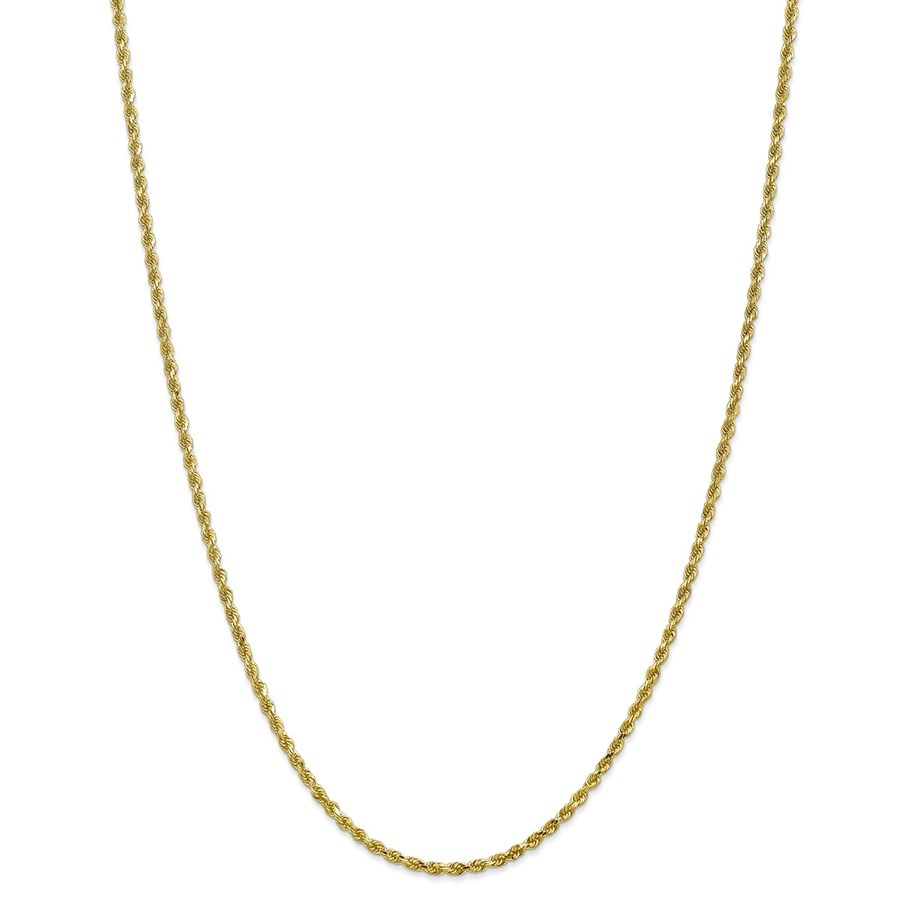 10K 2.5mm Diamond-Cut Rope Chain - 22 in.