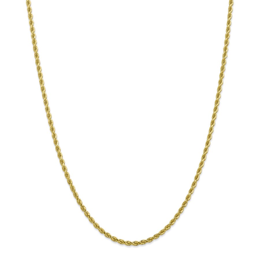10K 2.75mm Diamond-Cut Rope Chain - 20 in.