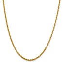 10K 3.0mm Diamond-Cut Lightweight Rope Chain - 20 in.
