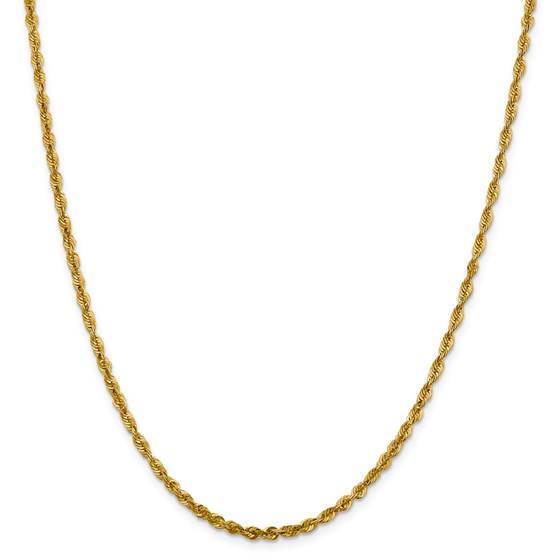10K 3.0mm Diamond-Cut Lightweight Rope Chain - 20 in. 10K 3.0mm Diamond-Cut Lightweight Rope Chain - 20 in.