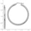 10K 3x35 White Gold D/C Round Hoop Earrings - 45.27 mm