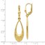 10K Polished and D/C Leverback Earrings - 43 mm