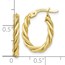 10K Polished and Textured Gold Earrings - 18 mm