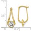 10K Polished Cubic Zirconia Hoop Earrings - 41 mm