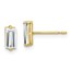 10K Polished Cubic Zirconia Stud Earrings - 41 mm