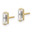 10K Polished Cubic Zirconia Stud Earrings - 41 mm