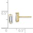 10K Polished Cubic Zirconia Stud Earrings - 41 mm