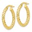 10K Polished D/C Hoop Earrings - 23 mm