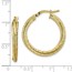 10K Polished D/C Tri-Hoop Earrings - 16.5 mm