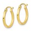 10K Polished Hinged Hoop Earrings - 15 mm
